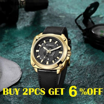RUIMAS Men’s Quartz Watch - Leather Strap Men Watches - Best Selling Products