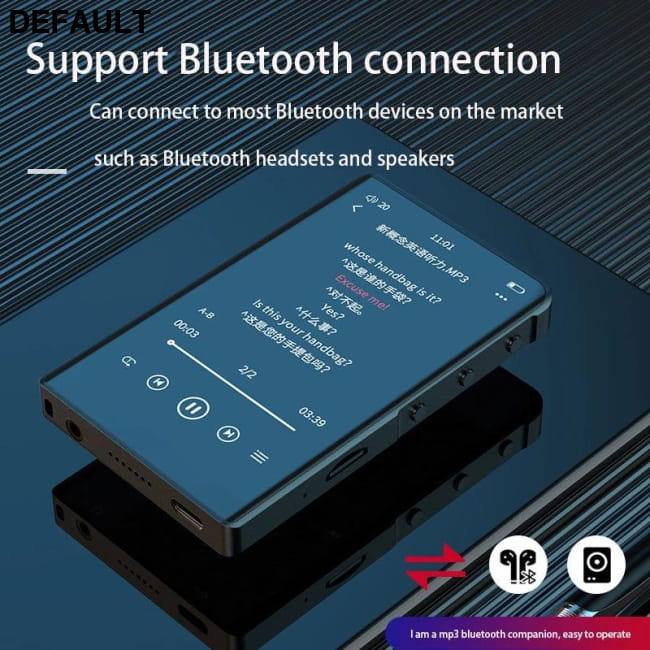 RUIZU H9 Metal MP4 Music Player BT V5.0 Built-in Speaker 16GB / Black MP3/MP4/MP5 Players Electronics