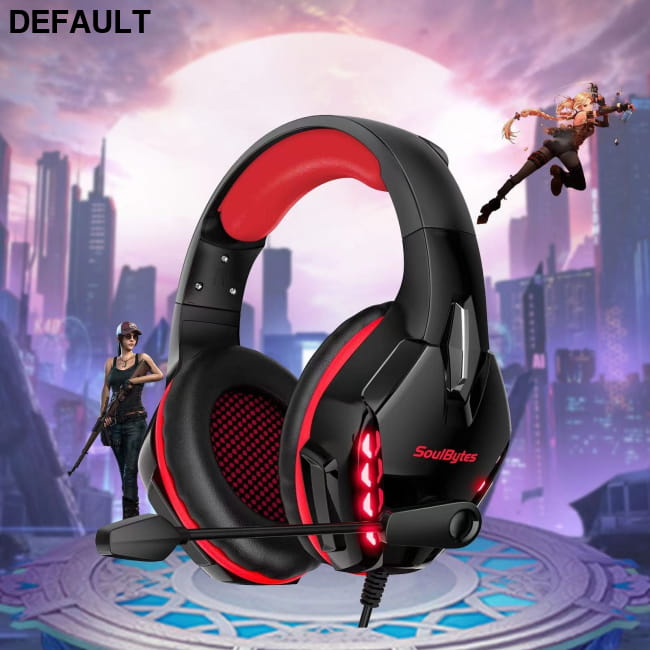 S11 Head mounted Gaming Chicken Earphones Wired Control Black Red Headphones