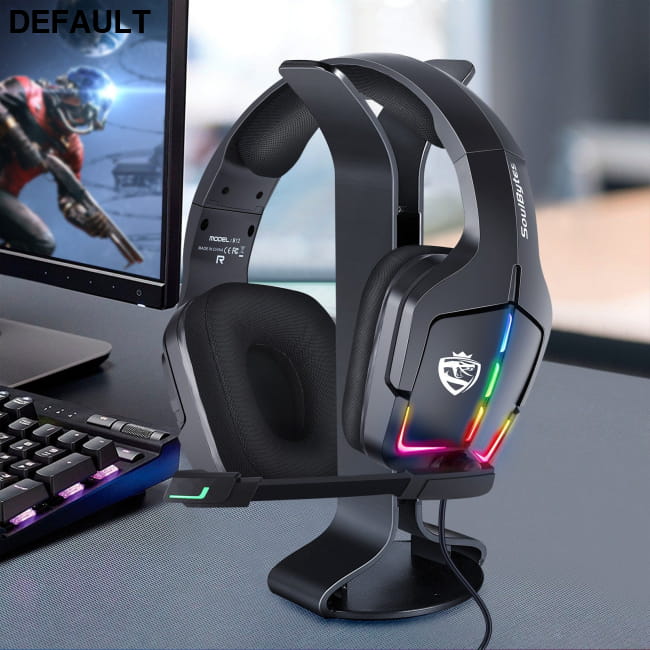 S12 Head mounted gaming headset wired RGB computer Black Headphones Headsets