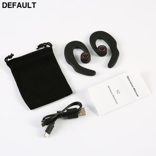 S2 Bluetooth Headphone Wireless Headset Bone Conduction Double Black Mini Earphones Electronics