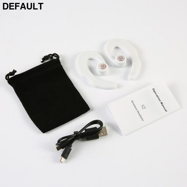 S2 Bluetooth Headphone Wireless Headset Bone Conduction Double White Mini Earphones Electronics
