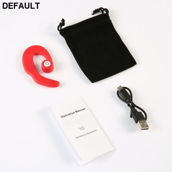 S2 Bluetooth Headphone Wireless Headset Bone Conduction Single Red Mini Earphones Electronics