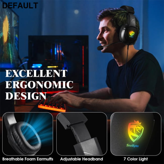 S20 Head mounted Gaming Earphones Wired RGB Luminous black Headphones Best Selling Products Headsets