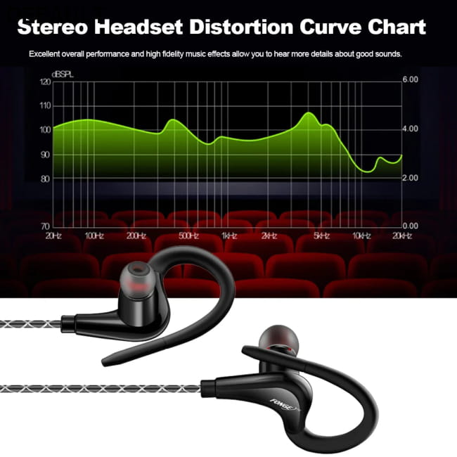S760 Wired In-ear Waterproof Earphones Ear Hook Earbuds Green Headsets