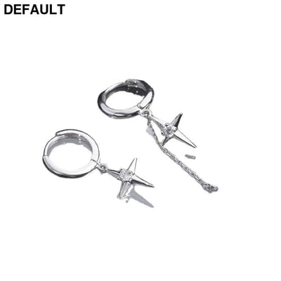 S925 Silver Advanced Sense Trend Individuality Men’s Ruffian Handsome Small Crowd Design Earrings Men
