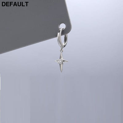S925 Silver Advanced Sense Trend Individuality Men’s Ruffian Handsome Small Crowd Design Earrings X089A Men