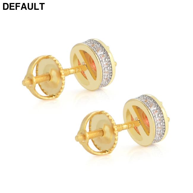 S925 Silver Whole Body Sterling Earrings Round Micro-set Sapphire Ruby Men And Women