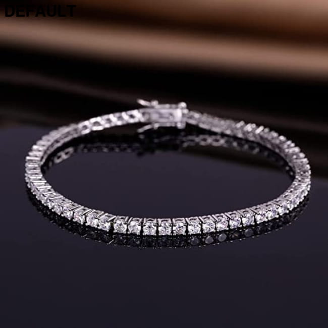 S925 sterling silver electroplated zircon tennis bracelet Bracelets