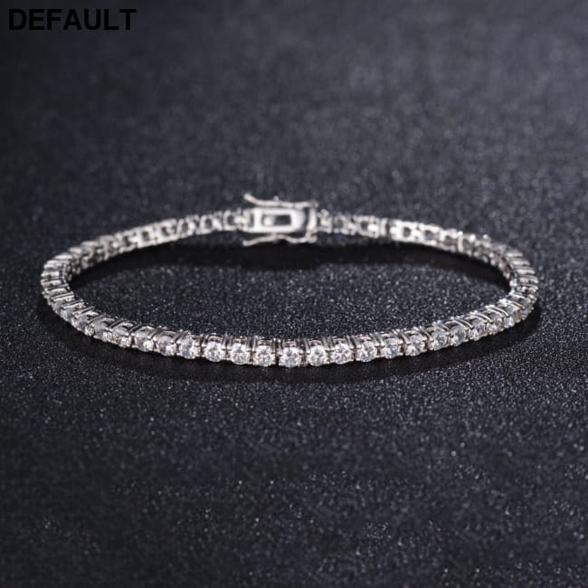 S925 sterling silver electroplated zircon tennis bracelet Bracelets