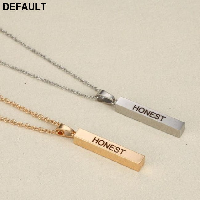 S925 Sterling silver Four Sides Engraving Personalized / 40cm Necklaces