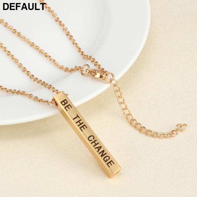 S925 Sterling silver Four Sides Engraving Personalized Necklaces
