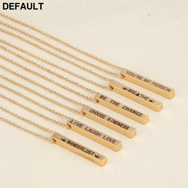 S925 Sterling silver Four Sides Engraving Personalized Necklaces