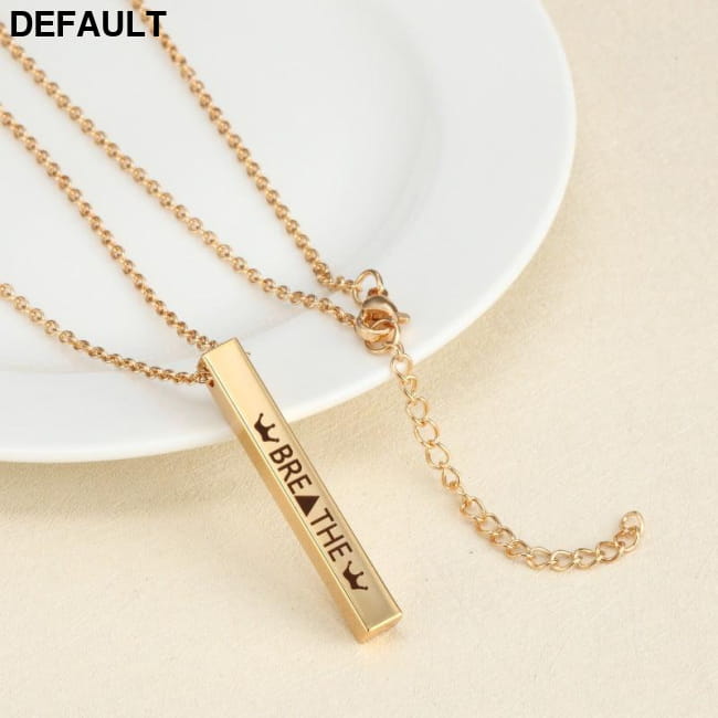 S925 Sterling silver Four Sides Engraving Personalized Necklaces