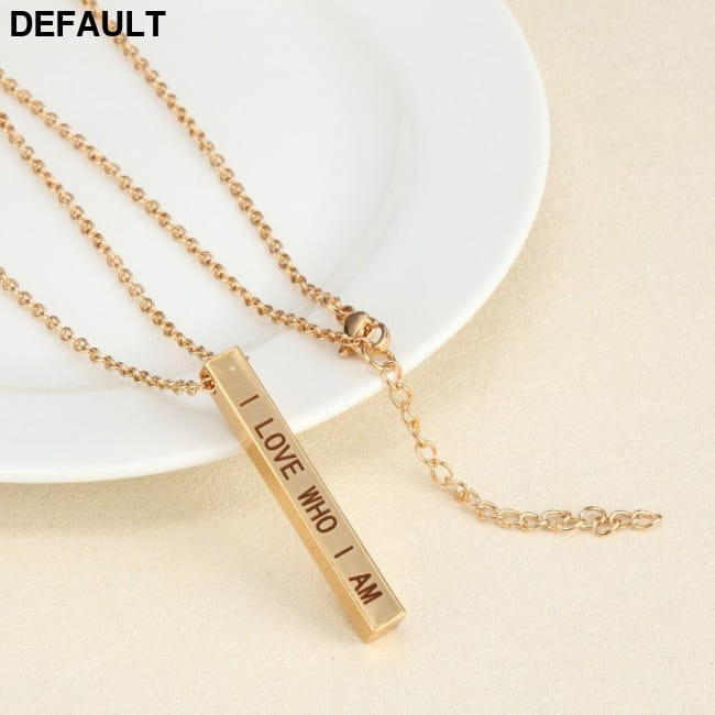 S925 Sterling silver Four Sides Engraving Personalized Necklaces