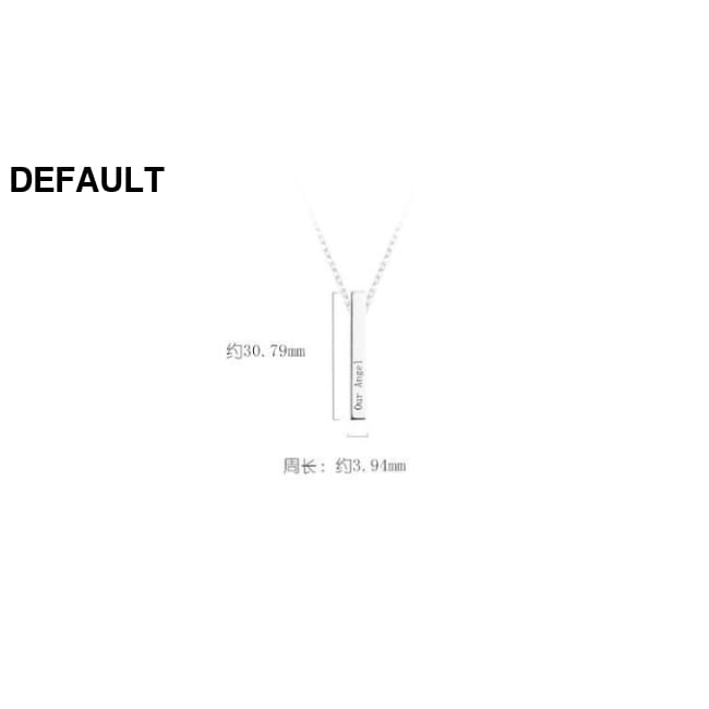 S925 Sterling silver Four Sides Engraving Personalized Necklaces