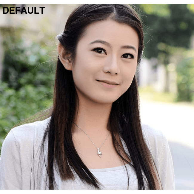 S925 Sterling Silver Necklace Pendant inlaid love Korean Rings