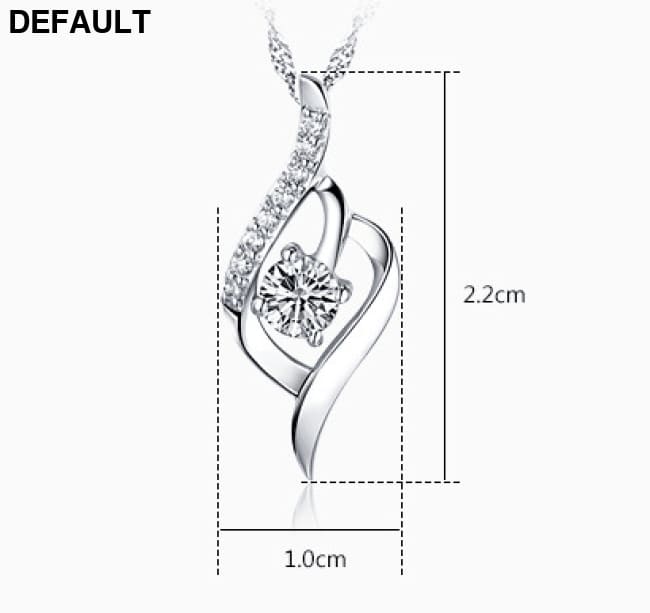 S925 Sterling Silver Necklace Pendant inlaid love Korean soft accessories wholesale Zircon Rings