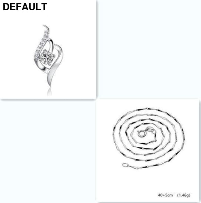 S925 Sterling Silver Necklace Pendant inlaid love Korean soft accessories wholesale Zircon White with chain Rings