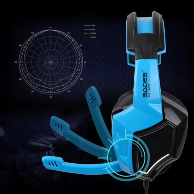 SADES 920 Stereo Surround Gaming Headset Headband MicHeadphone Wired Headphones