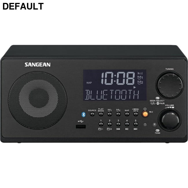 Sangean WR22BK FM-RBDS/AM/USB Bluetooth Digital Tabletop Portable Radios Audio Components
