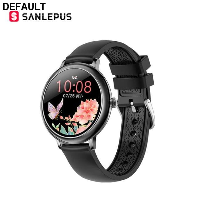 SANLEPUS Stainless Steel Smart Watch for Sterling Silver Rings Black-Silicone Strap / China Watches
