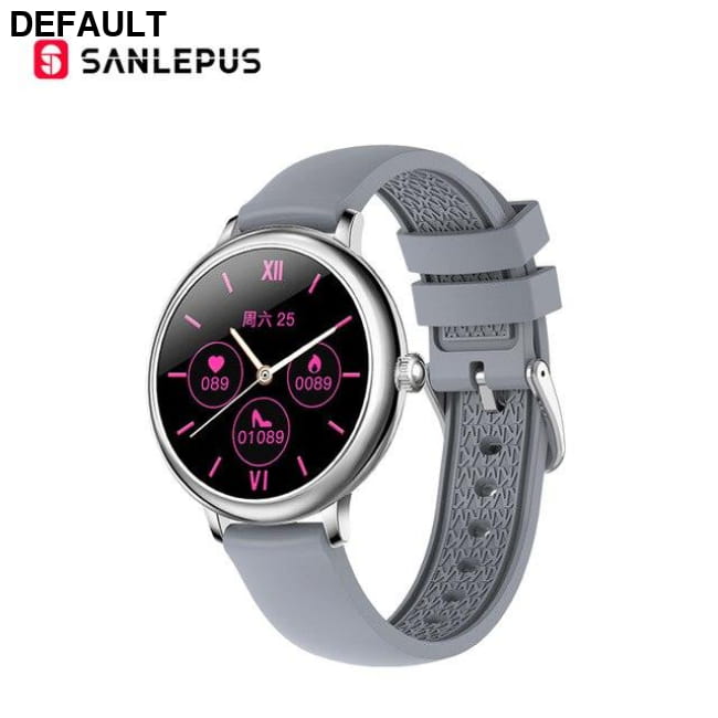 SANLEPUS Stainless Steel Smart Watch for Sterling Silver Rings Grey-Silicone Strap / China Watches