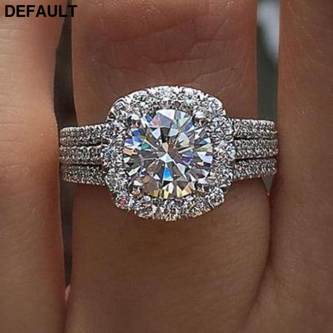 Silver Engagement Rings 9 / F1068 Sterling