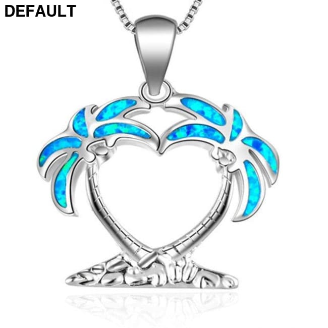 Silver Filled Blue Sea Turtle Pendant Necklace for Women A042 / 50cm Sterling Necklaces