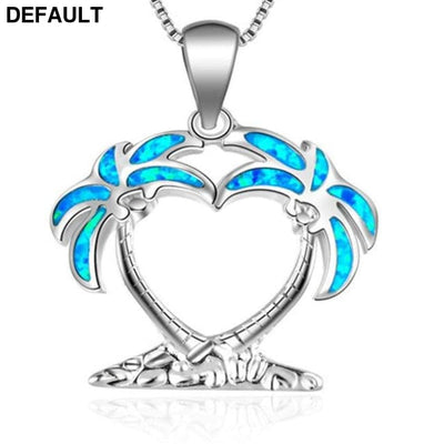 Silver Filled Blue Sea Turtle Pendant Necklace for Women A042 / 50cm Sterling Necklaces