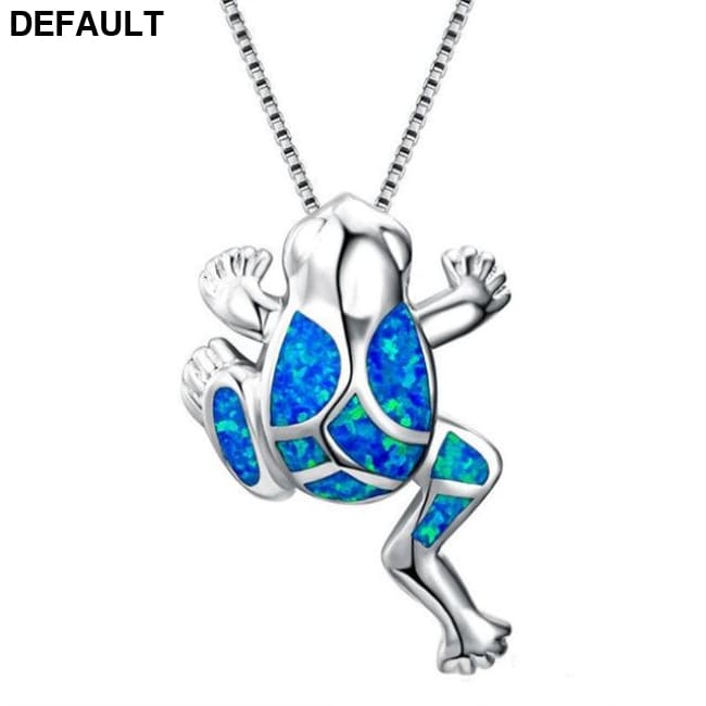 Silver Filled Blue Sea Turtle Pendant Necklace for Women A047 / 50cm Sterling Necklaces