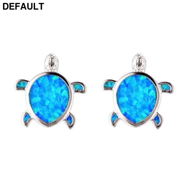 Silver Filled Blue Sea Turtle Pendant Necklace for Women Sterling Necklaces