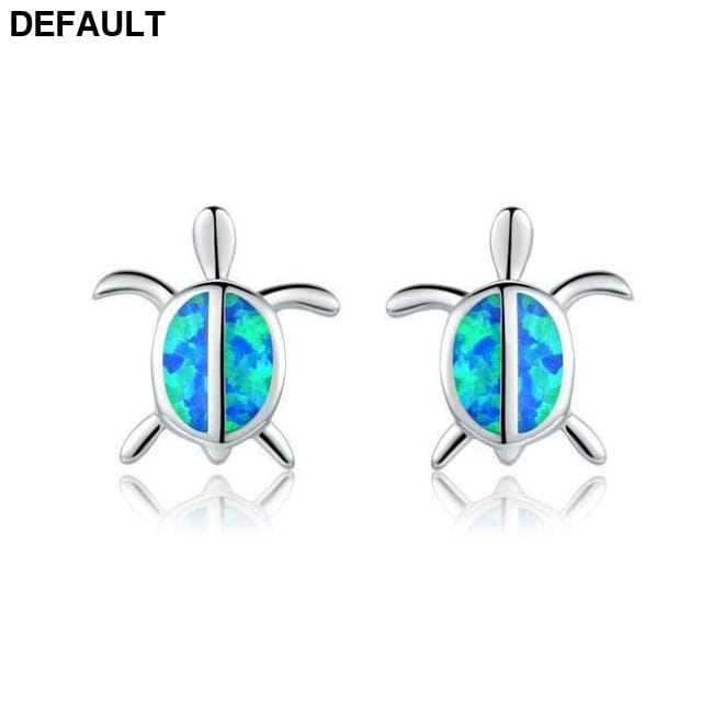 Silver Filled Blue Sea Turtle Pendant Necklace for Women Sterling Necklaces