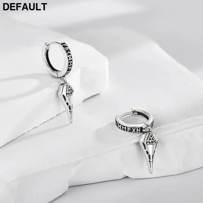 Silver Viking Rune Earrings Nordic Crow Jewelry Gift / CHINA Men Speakers