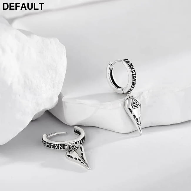 Silver Viking Rune Earrings Nordic Crow Jewelry Gift / CHINA Men Speakers