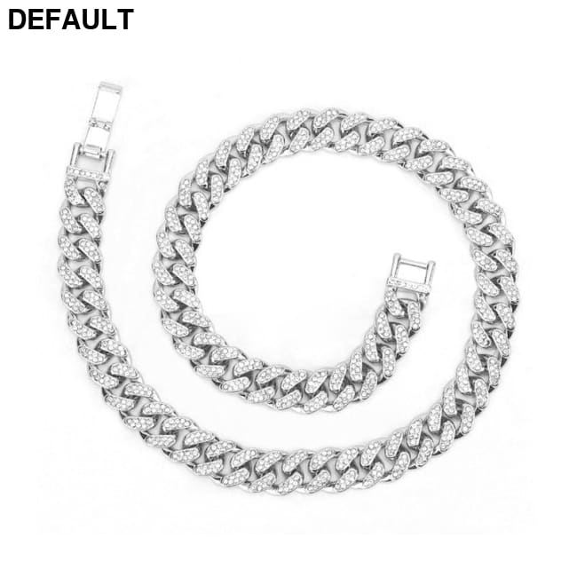 Simple Men’s Hip Hop Cuban Necklace 45cm / Silver Men Necklaces Sterling