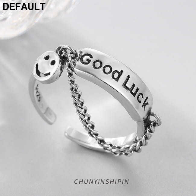 Simple Style Jewelry S925 Sterling Silver Letter Good Luck Bracelets Best Selling Products