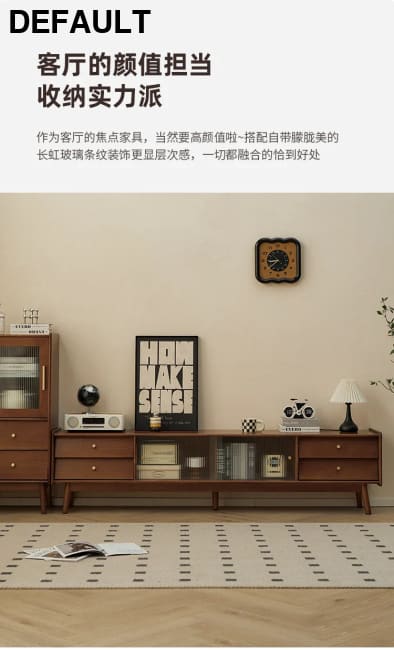 Simple Trendy Tv Stand Mid Century Metal Handles Retro Luxury With Drawers Classic Mobiletto Porta Room Furniture Home