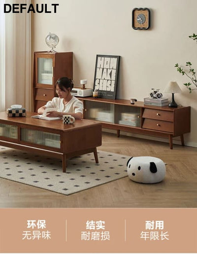 Simple Trendy Tv Stand Mid Century Metal Handles Retro Luxury With Drawers Classic Mobiletto Porta Room Furniture Home