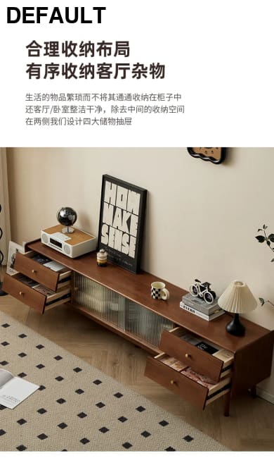 Simple Trendy Tv Stand Mid Century Metal Handles Retro Luxury With Drawers Classic Mobiletto Porta Room Furniture Home