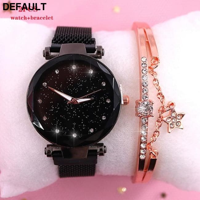 Sky Women’s Watch Black 2PCS Women Watches