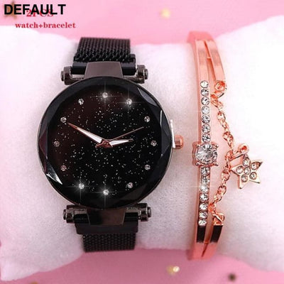 Sky Women’s Watch Black 2PCS Women Watches