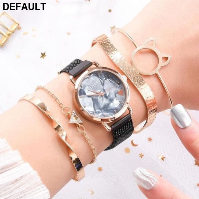 Sky Women’s Watch Black 5PCS Women Watches