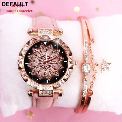 Sky Women’s Watch Pink 2PCS Women Watches