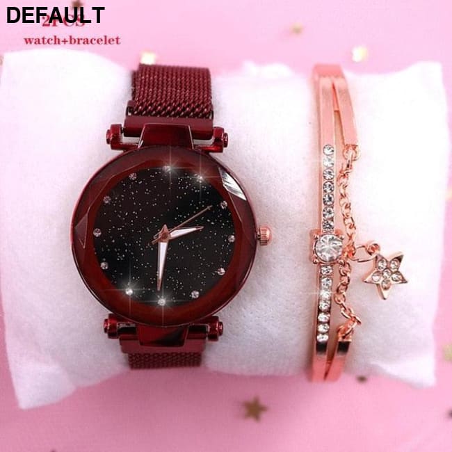Sky Women’s Watch Red 2PCS Women Watches