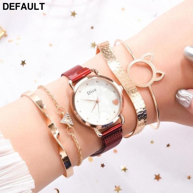 Sky Women’s Watch Red 5PCS Women Watches