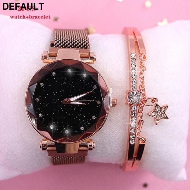 Sky Women’s Watch Rose gold 2PCS Women Watches