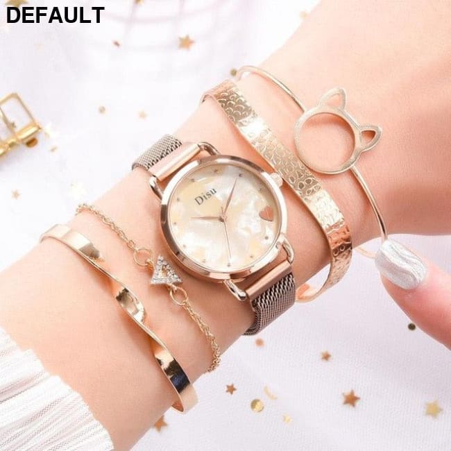 Sky Women’s Watch Rose gold 5PCS Women Watches