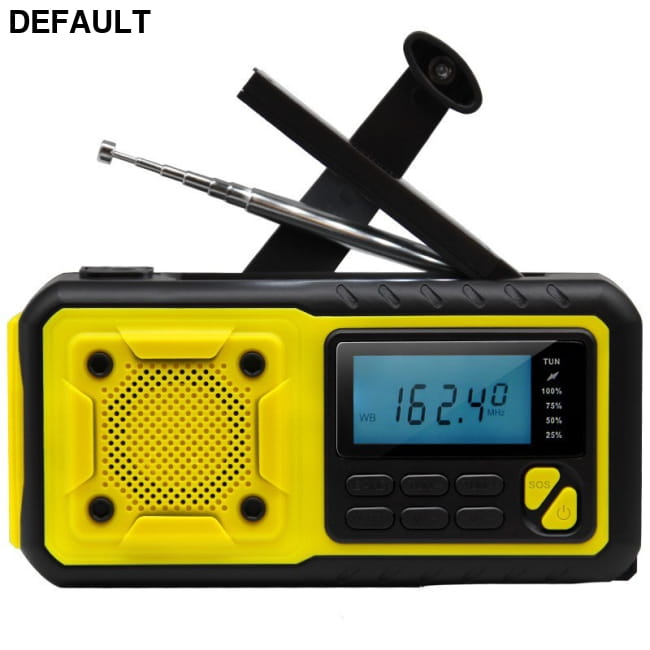 Solar Hand-powered Emergency Multifunctional Radio Yellow Portable Radios