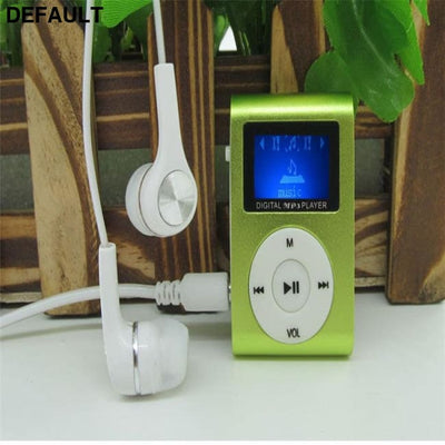Sport MP3 Player with LCD Screen Metal Mini Clip Music Earphones USB Cable Micro TF/SD Card Slot MP3/MP4/MP5 Players